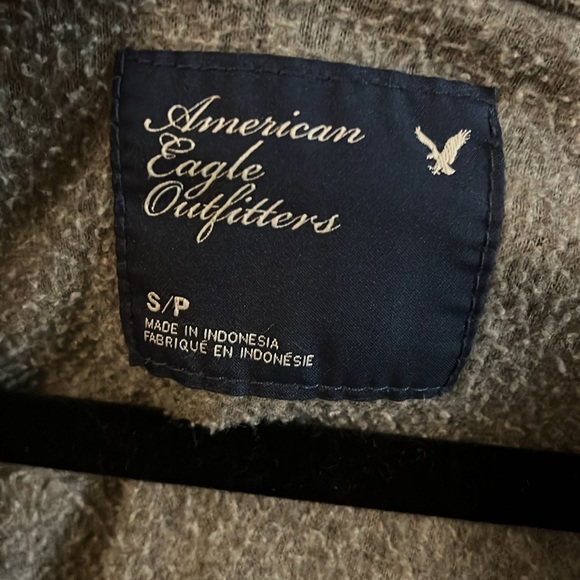 American Eagle Outfitters Gray Fleece Style Zip Up Hooded Jacket S - Picture 16 of 16